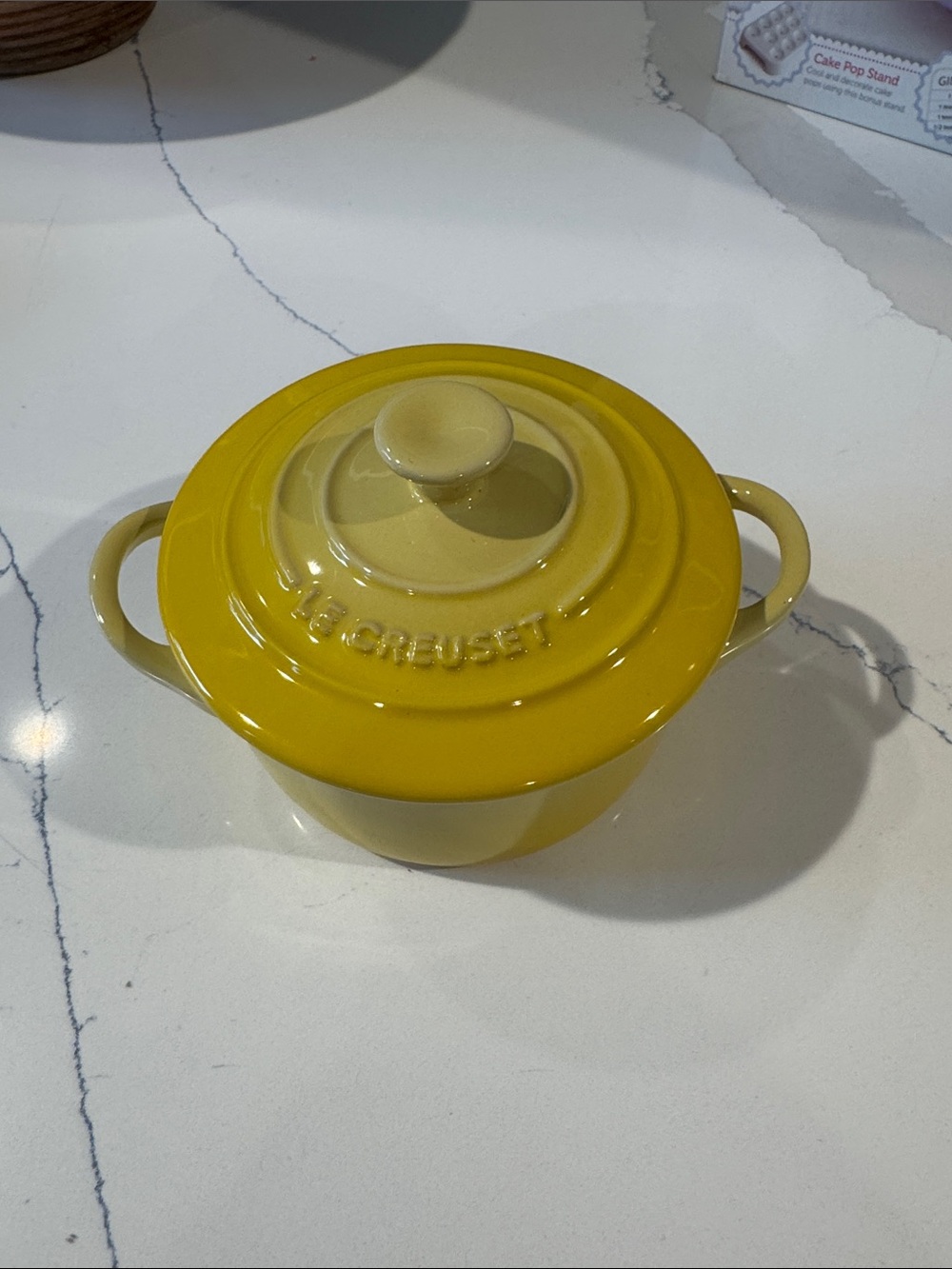 Le Creuset 8 oz. stoneware mini cocotte in Soleil yellow